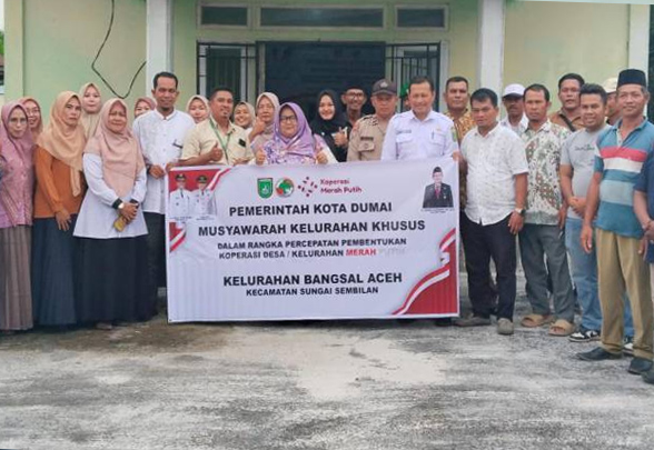 Muskelsus Pembentukan Koperasi Kelurahan Merah Putih di Dumai Rampung 100 Persen