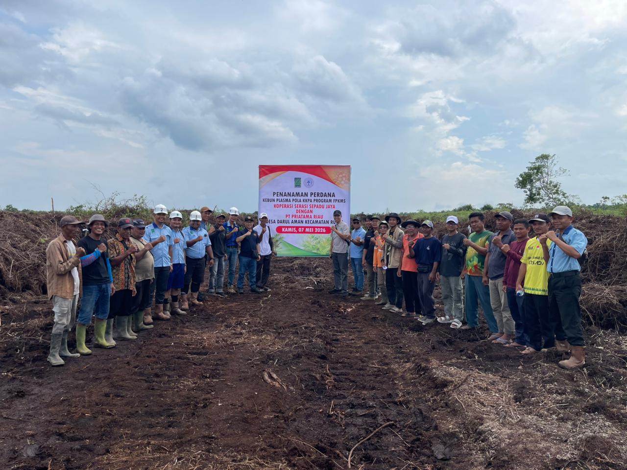 Program 7PKMS Dimulai, Koperasi dan PT Priatama Riau Bangun Kebun Plasma di Rupat
