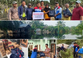 PT KPI RU II Sungai Pakning Salurkan Bantuan untuk Desa Bandar Jaya 